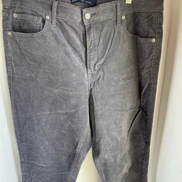 Gap gray corduroy high rise universal legging jeans size 16 (33L) - Picture 2 of 4